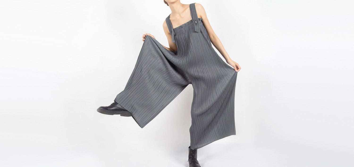 Pleats Jumpsuit Issey Miyake Style