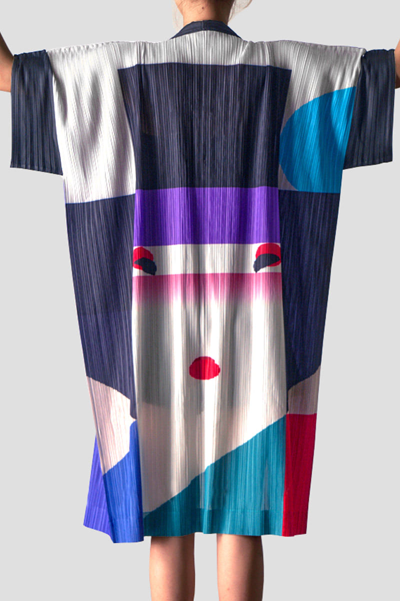 Pleats Please Issey Miyake Style Pleats Kimono